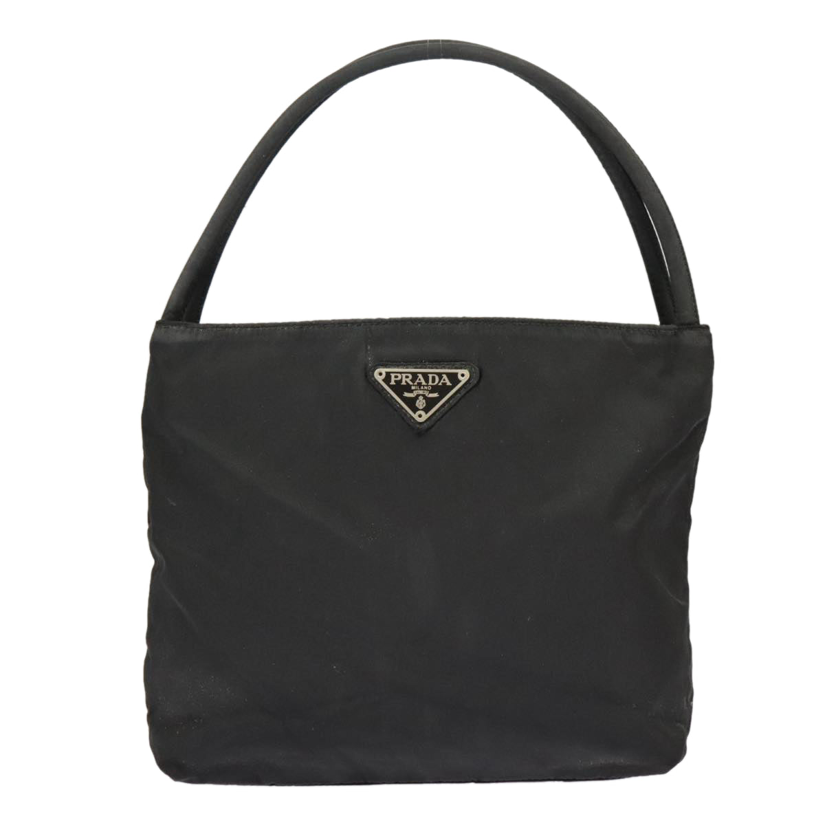 PRADA Hand Bag Nylon Black Auth 101247 - 0