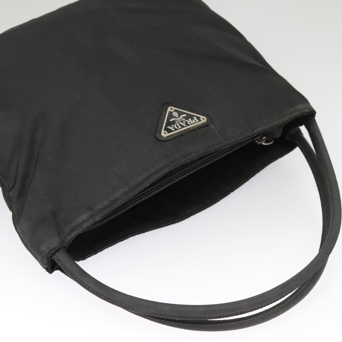 PRADA Hand Bag Nylon Black Auth 101247