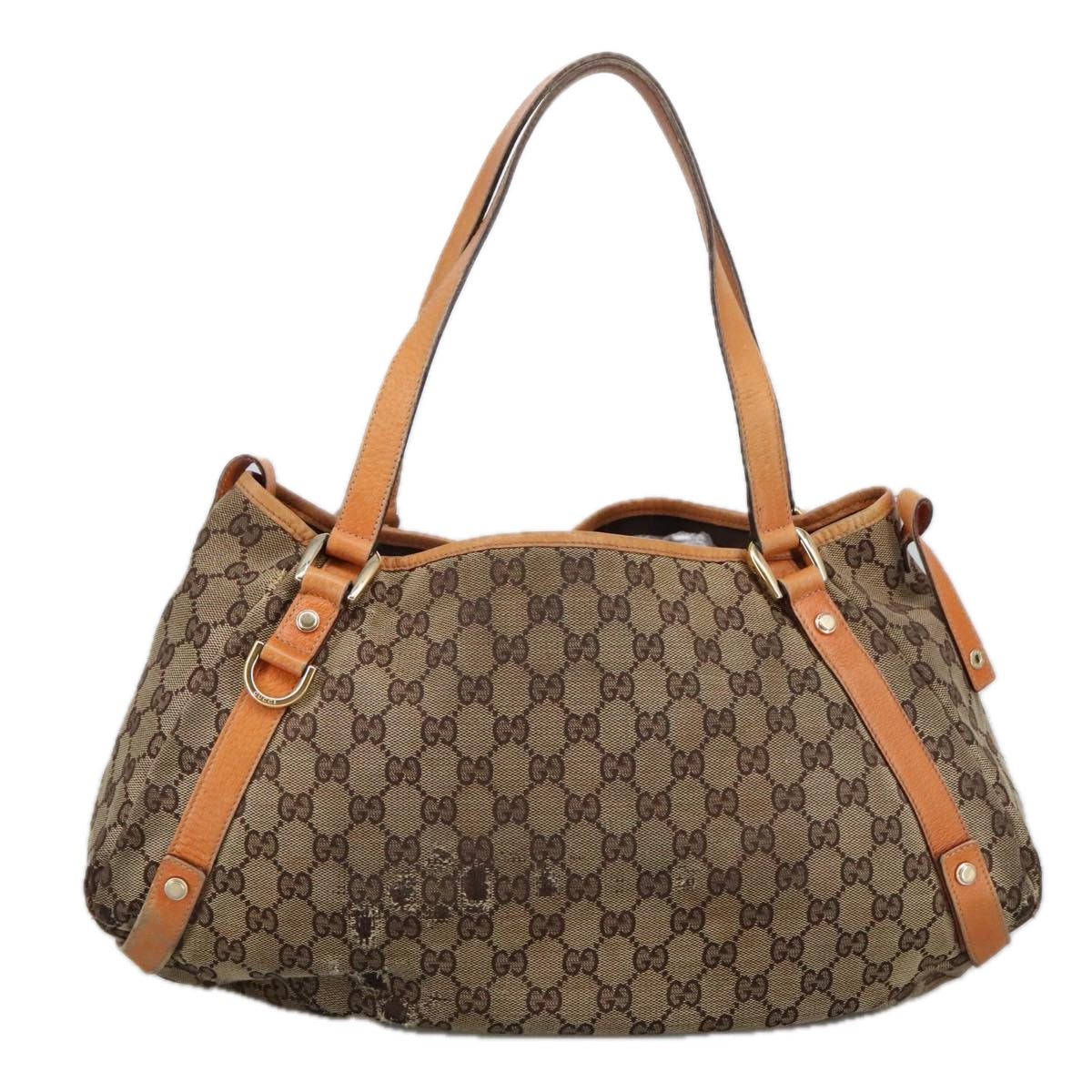 GUCCI GG Canvas Tote Bag Beige Gold 130736 Auth 101249 - 0