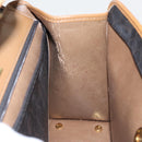 Christian Dior Honeycomb Canvas Hand Bag PVC Black Brown Auth 101250-20