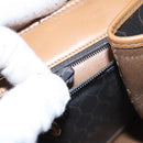 Christian Dior Honeycomb Canvas Hand Bag PVC Black Brown Auth 101250-11