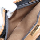 Christian Dior Honeycomb Canvas Hand Bag PVC Black Brown Auth 101250-12