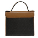 Christian Dior Handtasche Honeycomb Canvas PVC Schwarz Braun Auth 101250-2