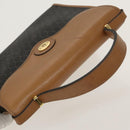 Christian Dior Handtasche Honeycomb Canvas PVC Schwarz Braun Auth 101250-6