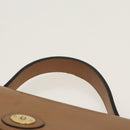 Christian Dior Honeycomb Canvas Hand Bag PVC Black Brown Auth 101250-14