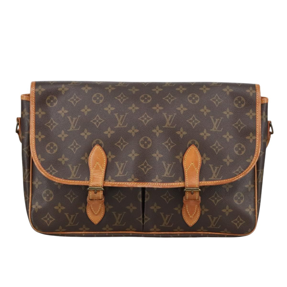 LOUIS VUITTON Monogram Gibeciere GM Shoulder Bag M42246 LV Auth 101251