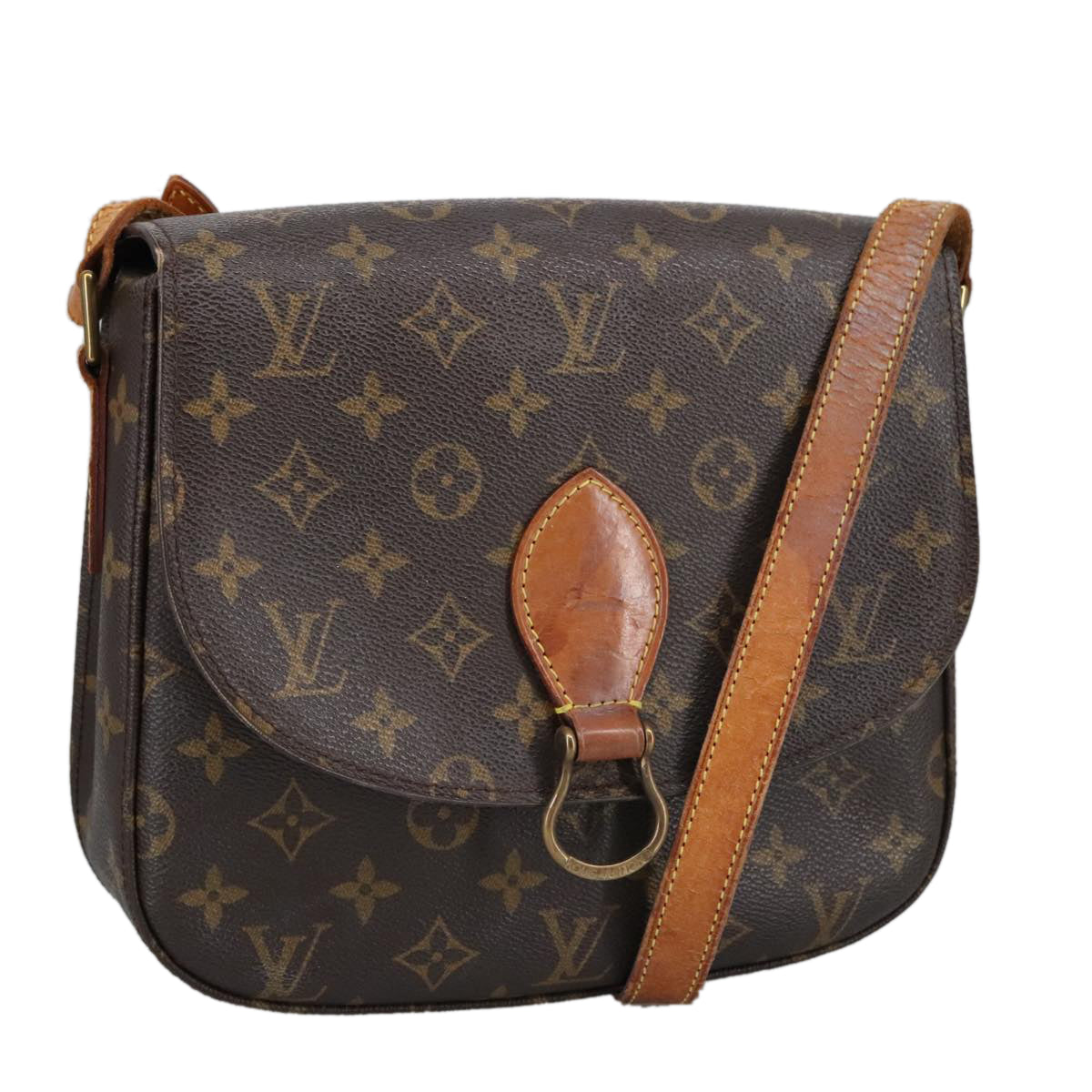 LOUIS VUITTON Monogram Saint Cloud GM Shoulder Bag M51242 LV Auth 101254