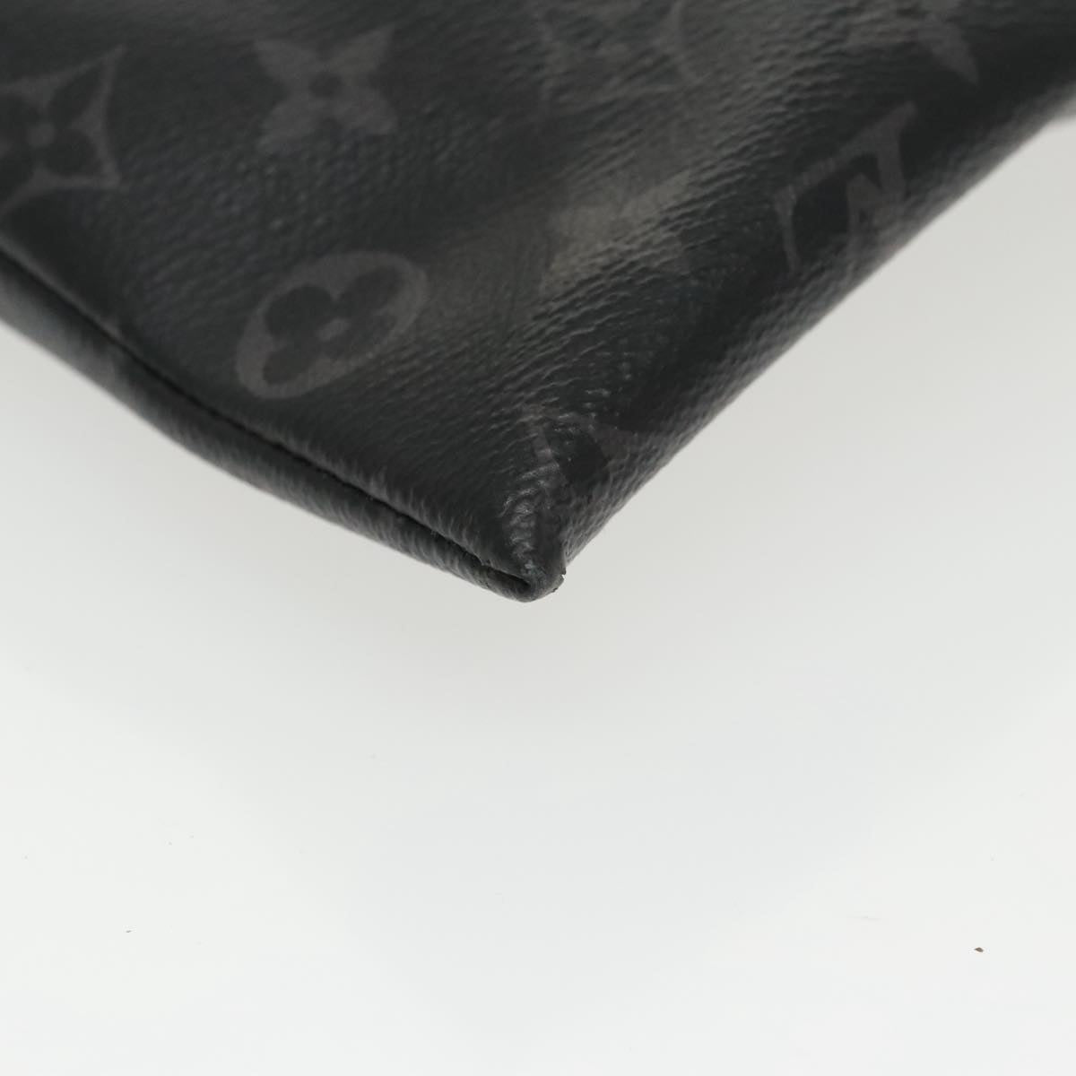 LOUIS VUITTON Monogram Eclipse Pochette Discovery Clutch Bag M62291 Auth 101255