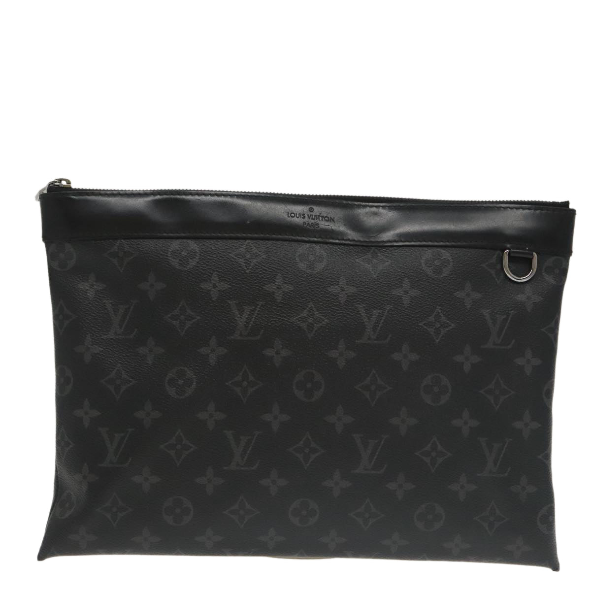 LOUIS VUITTON Monogram Eclipse Pochette Discovery Clutch Bag M62291 Auth 101255 - 0