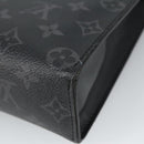 LOUIS VUITTON Monogram Eclipse Pochette Voyage MM Clutch Bag M61692 Auth 101256-15