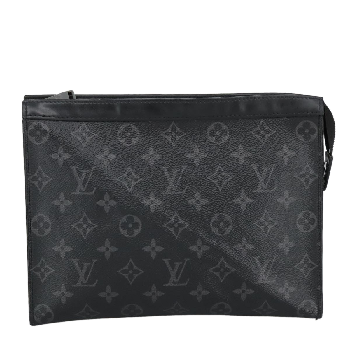 LOUIS VUITTON Monogram Eclipse Pochette Voyage MM Clutch Bag M61692 Auth 101256 - 0