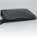 LOUIS VUITTON Monogram Eclipse Pochette Voyage MM Clutch Bag M61692 Auth 101256-5