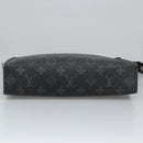 LOUIS VUITTON Monogram Eclipse Pochette Voyage MM Clutch Bag M61692 Auth 101256-6