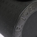 BVLGARI Logo Mania Cylindrical Hand Bag Canvas Black Auth 101268-15