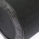 BVLGARI Logo Mania Cylindrical Hand Bag Canvas Black Auth 101268-16