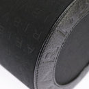 BVLGARI Logo Mania Cylindrical Hand Bag Canvas Black Auth 101268-17