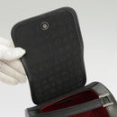 BVLGARI Logo Mania Cylindrical Hand Bag Canvas Black Auth 101268-19