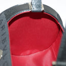 BVLGARI Logo Mania Cylindrical Hand Bag Canvas Black Auth 101268-22