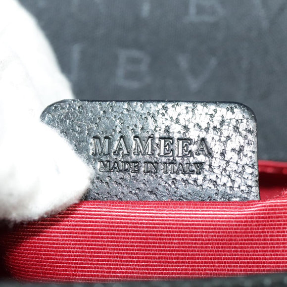 BVLGARI Logo Mania Cylindrical Hand Bag Canvas Black Auth 101268