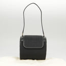 BVLGARI Logo Mania Cylindrical Hand Bag Canvas Black Auth 101268-12