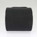 BVLGARI Logo Mania Cylindrical Hand Bag Canvas Black Auth 101268-5