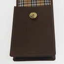 BURBERRY Pouch Leather Brown Auth 101274-11