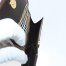 BURBERRY Pouch Leather Brown Auth 101274-18