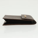 BURBERRY Pouch Leather Brown Auth 101274-3