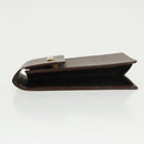 BURBERRY Pouch Leather Brown Auth 101274-4
