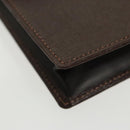 BURBERRY Pouch Leather Brown Auth 101274-7