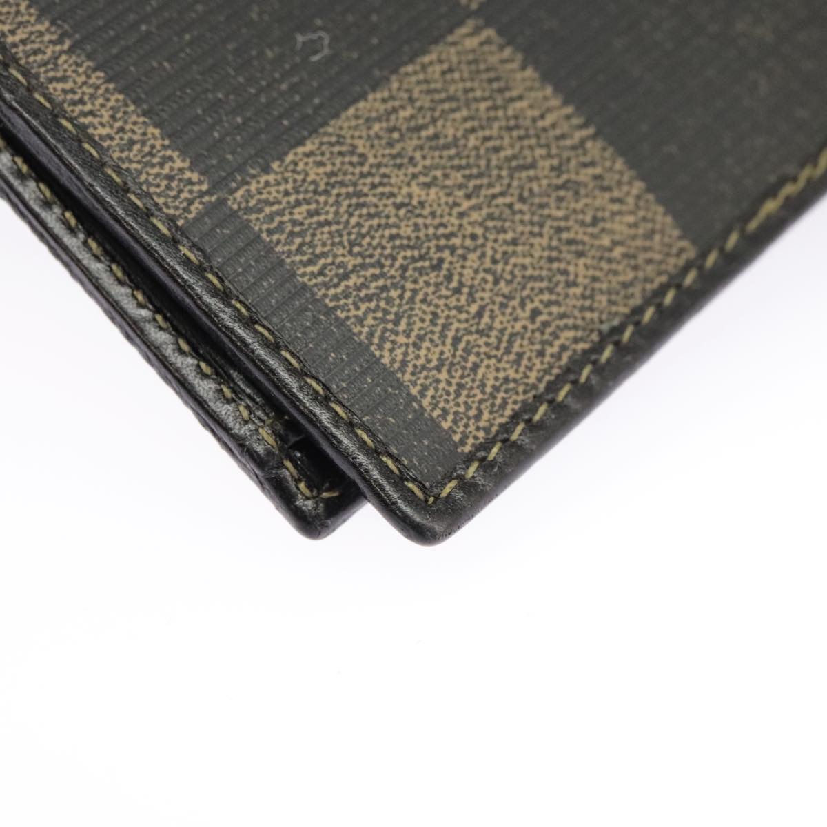 FENDI Pecan Canvas Wallet Black Brown Black Brown Auth 101275