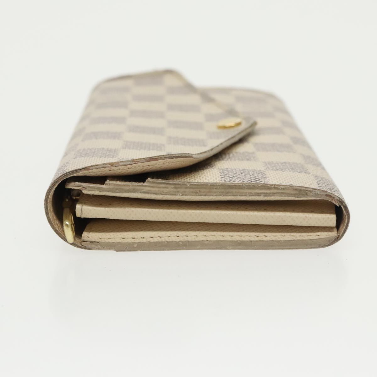 LOUIS VUITTON Damier Azur Portefeuille Sarah Long Wallet N63208 LV Auth 101276