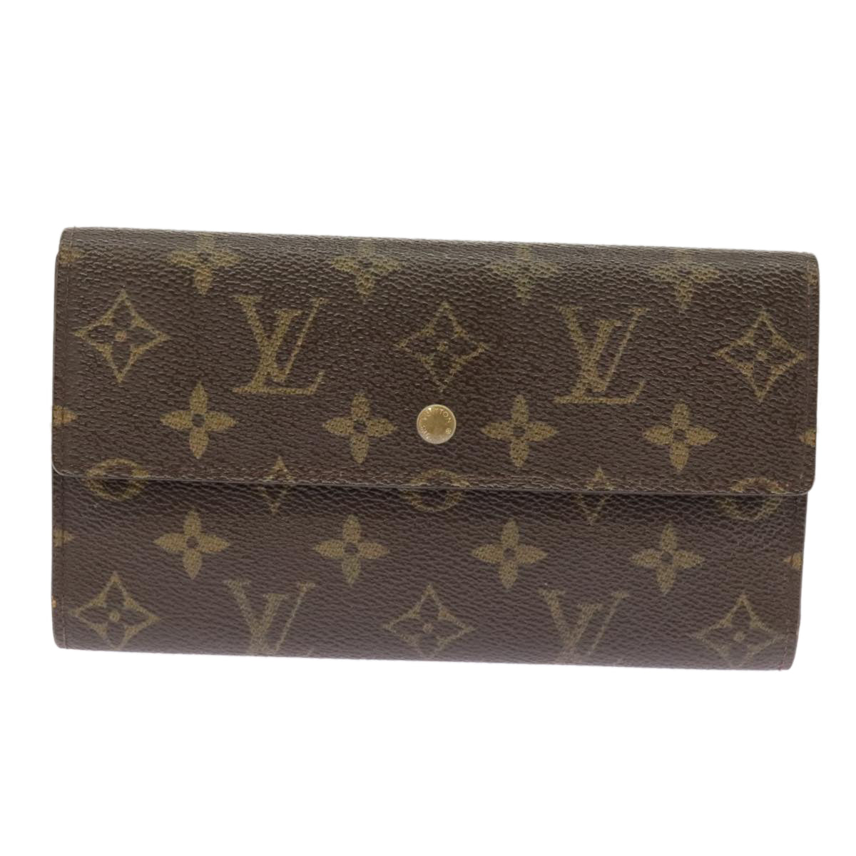 LOUIS VUITTON Monogram Portefeuille International Wallet M61217 LV Auth 101280 - 0