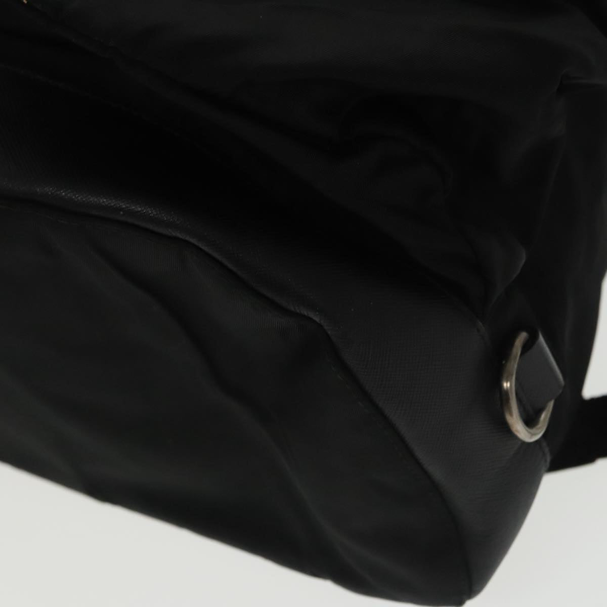 PRADA Backpack Nylon Black Silver Auth 101282