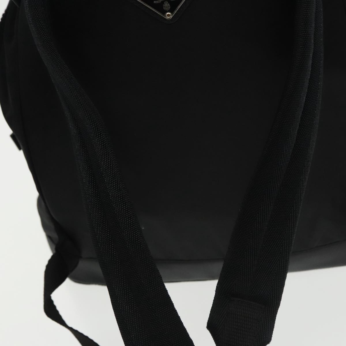 PRADA Backpack Nylon Black Silver Auth 101282