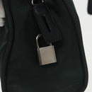 PRADA Hand Bag Nylon Green Silver Auth 101284-14