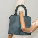 PRADA Hand Bag Nylon Green Silver Auth 101284-28