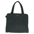 PRADA Hand Bag Nylon Green Silver Auth 101284-2
