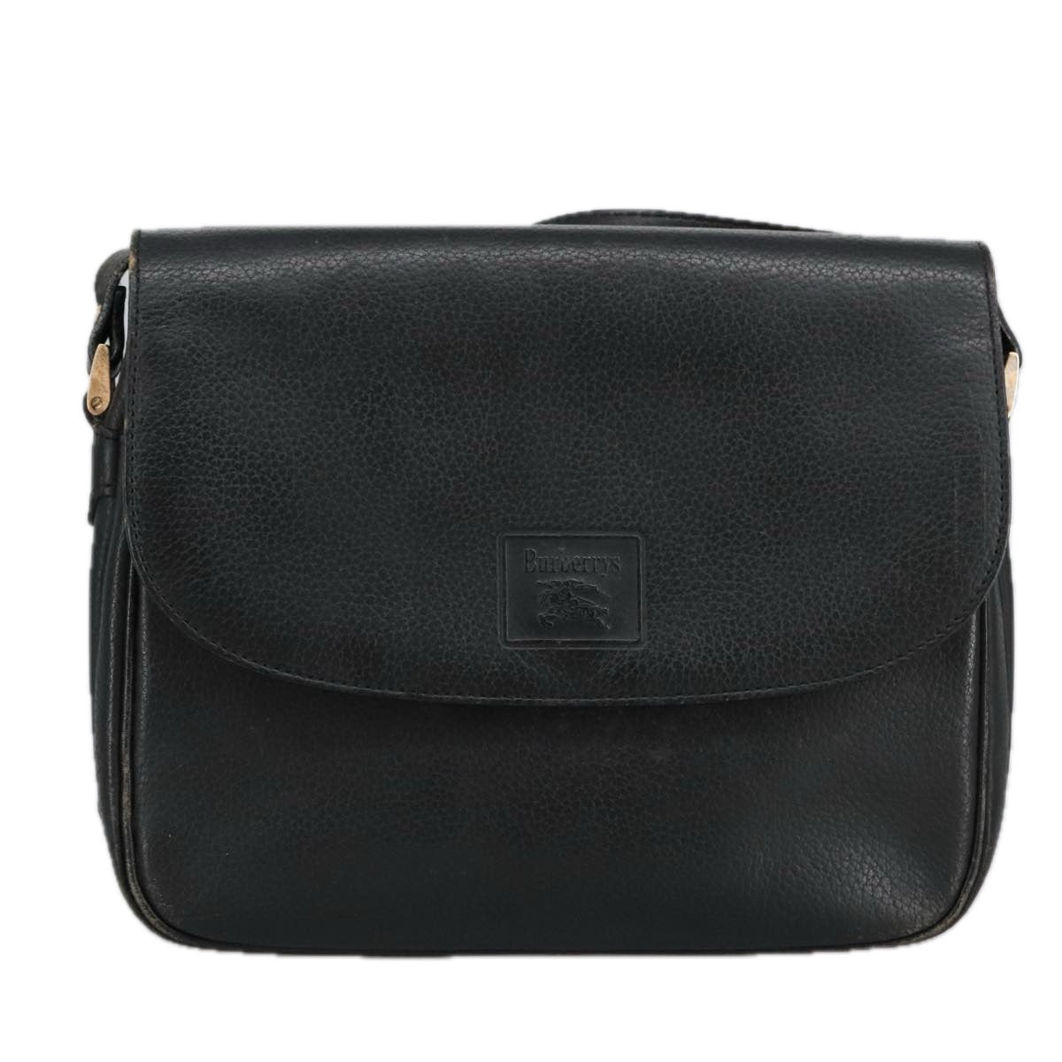 Burberrys Shoulder Bag Leather Black Auth 101289 - 0