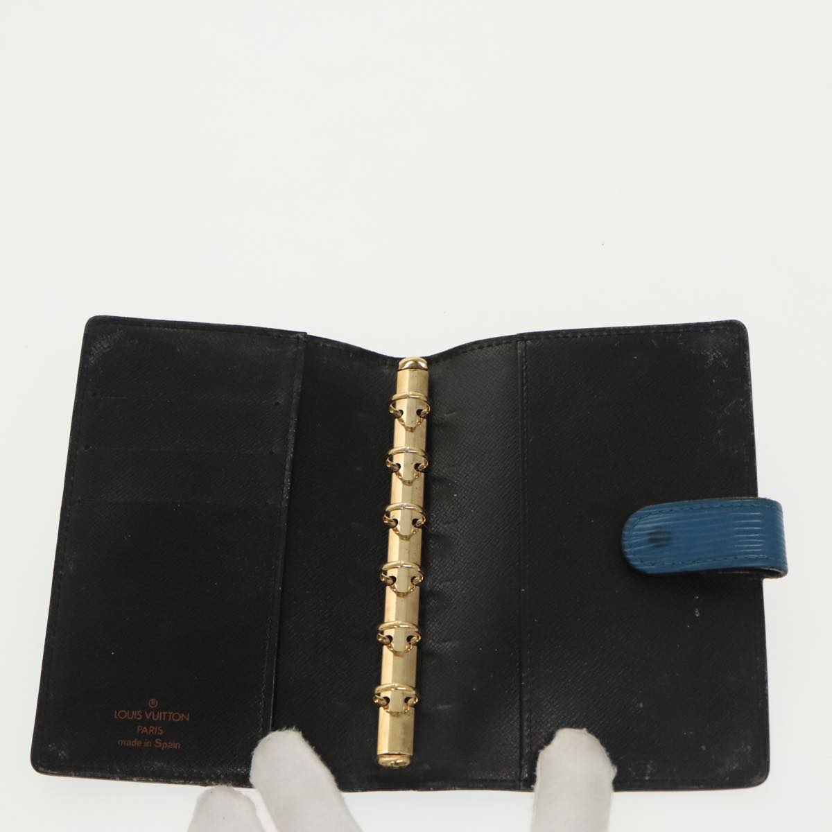 LOUIS VUITTON Epi Agenda PM Day Planner Cover Blue R20055 LV Auth 101295