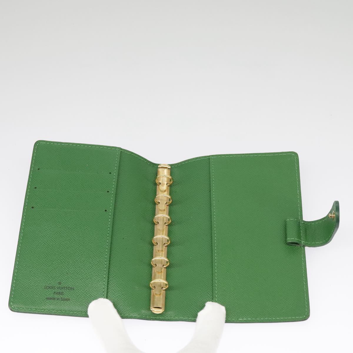 LOUIS VUITTON Epi Agenda PM Day Planner Cover Green R20054 LV Auth 101296