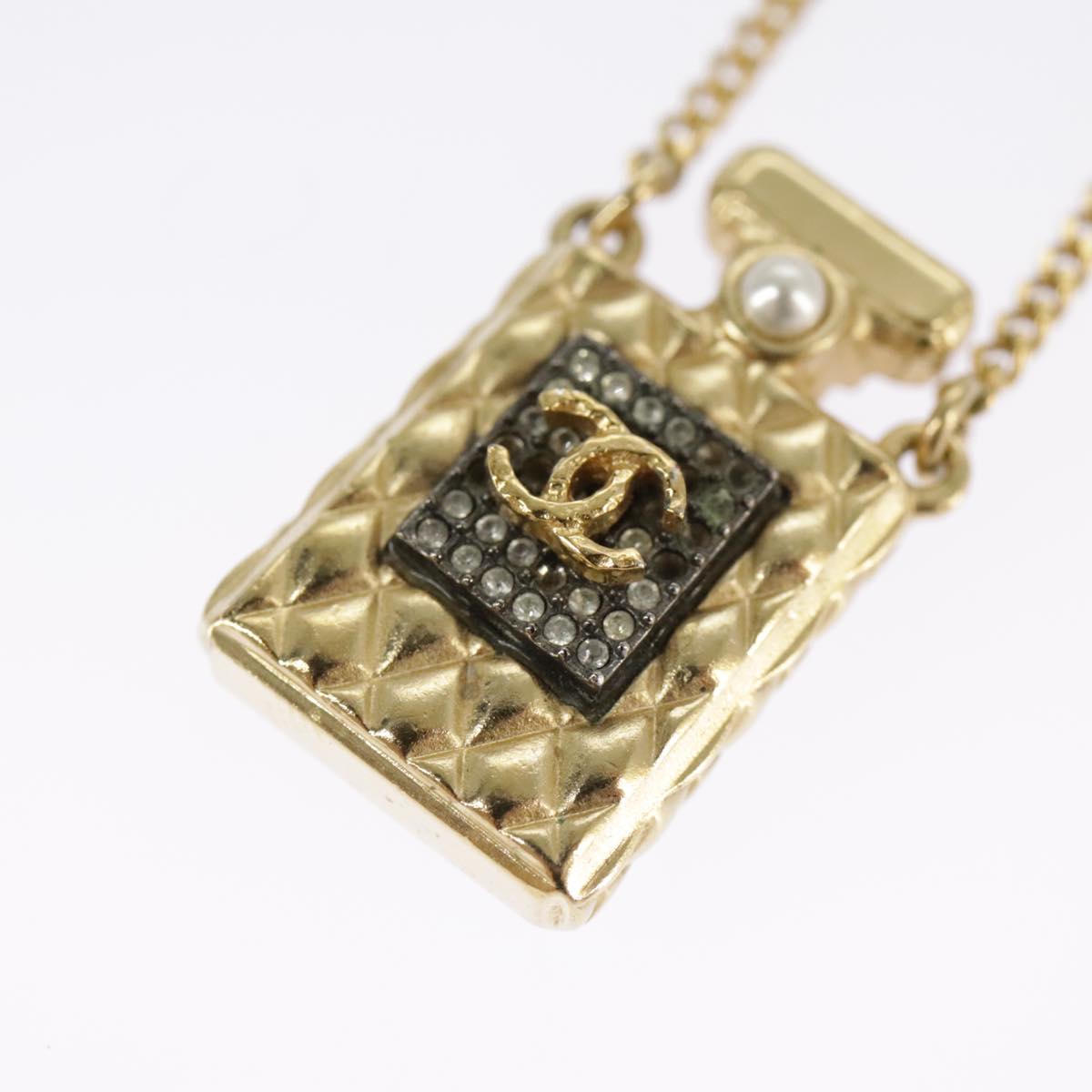 CHANEL Necklace metal Gold Tone CC Auth 101304 - 0