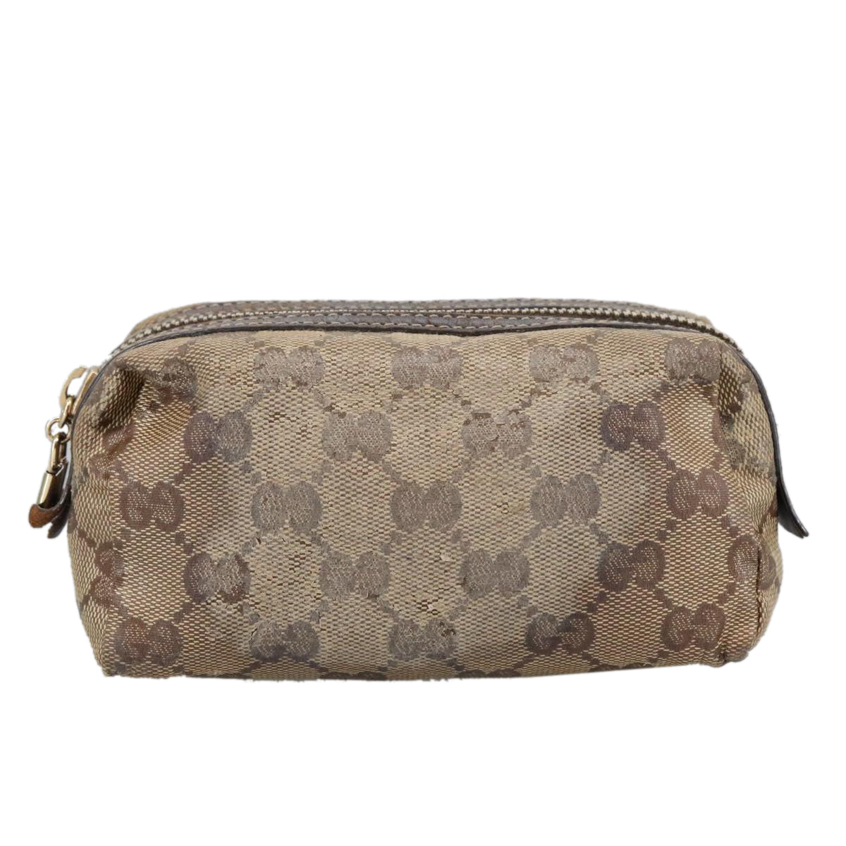 GUCCI GG Crystal Pouch Beige 115249 Auth 101306 - 0