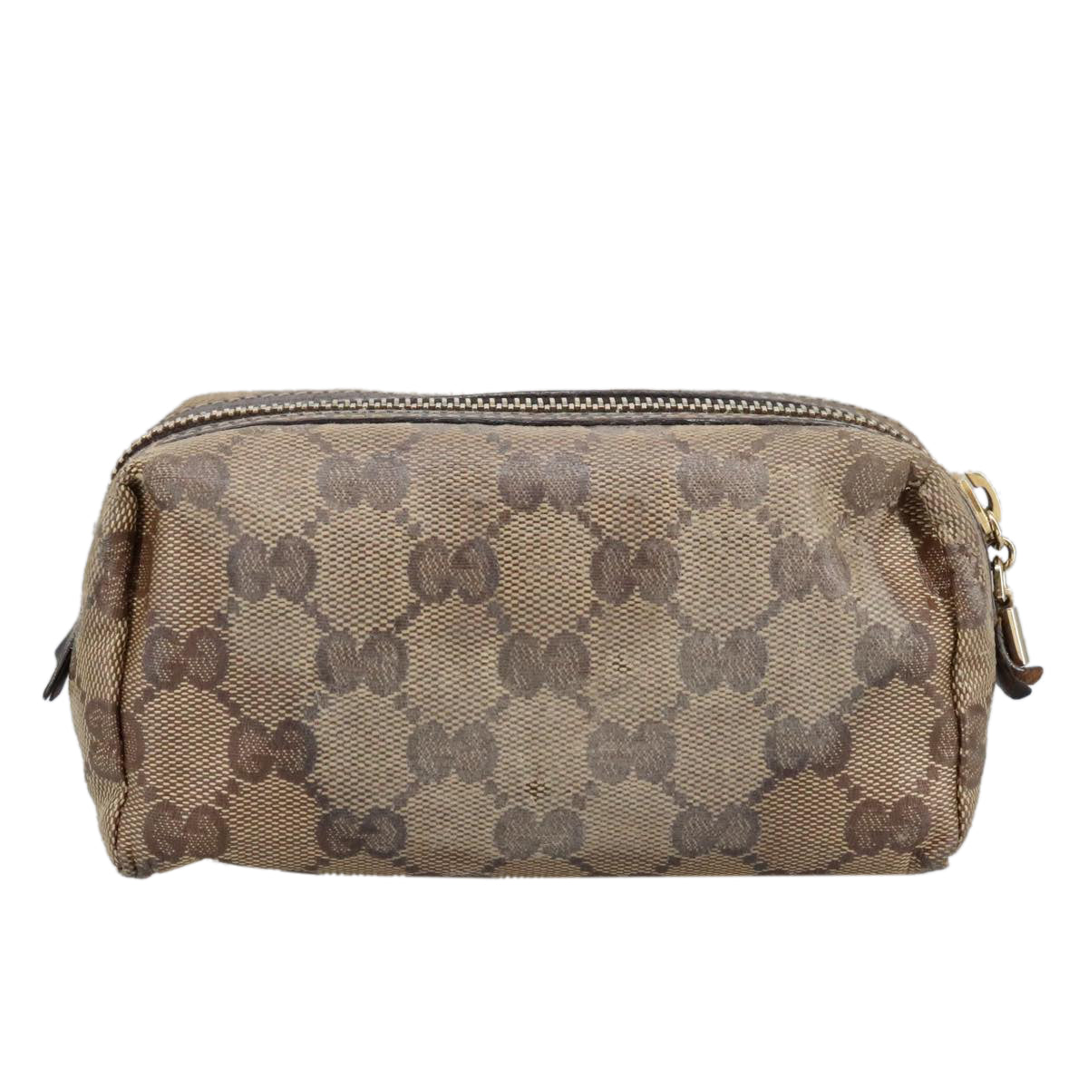 GUCCI GG Crystal Pouch Beige 115249 Auth 101306