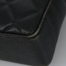 CHANEL Matelasse Hand Bag Caviar Skin Black CC Auth 101307A-9
