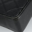 CHANEL Matelasse Hand Bag Caviar Skin Black CC Auth 101307A-16
