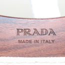 PRADA Canapalage Hand Bag Canvas White Silver 1BG350 Auth 101308SV-9