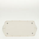 PRADA Canapalage Hand Bag Canvas White Silver 1BG350 Auth 101308SV-5