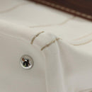 PRADA Canapalage Hand Bag Canvas White Silver 1BG350 Auth 101308SV-18