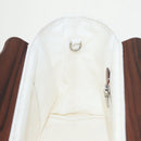 PRADA Canapalage Hand Bag Canvas White Silver 1BG350 Auth 101308SV-22